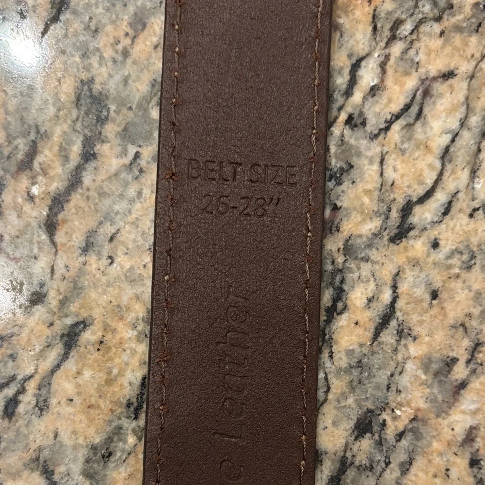 Genuine Leather Timberland Dark Brown Women's Belt size 26-28” (small)